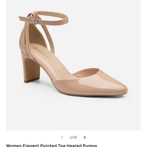 Aquazzura Beige Patent Leather Ankle Strap Heels - Picture 3 of 3